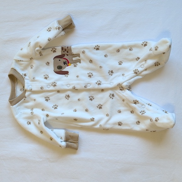 carter's 2-pack dog fleece snap footie sleeper pajamas bundle newborn baby boy - Picture 11 of 12